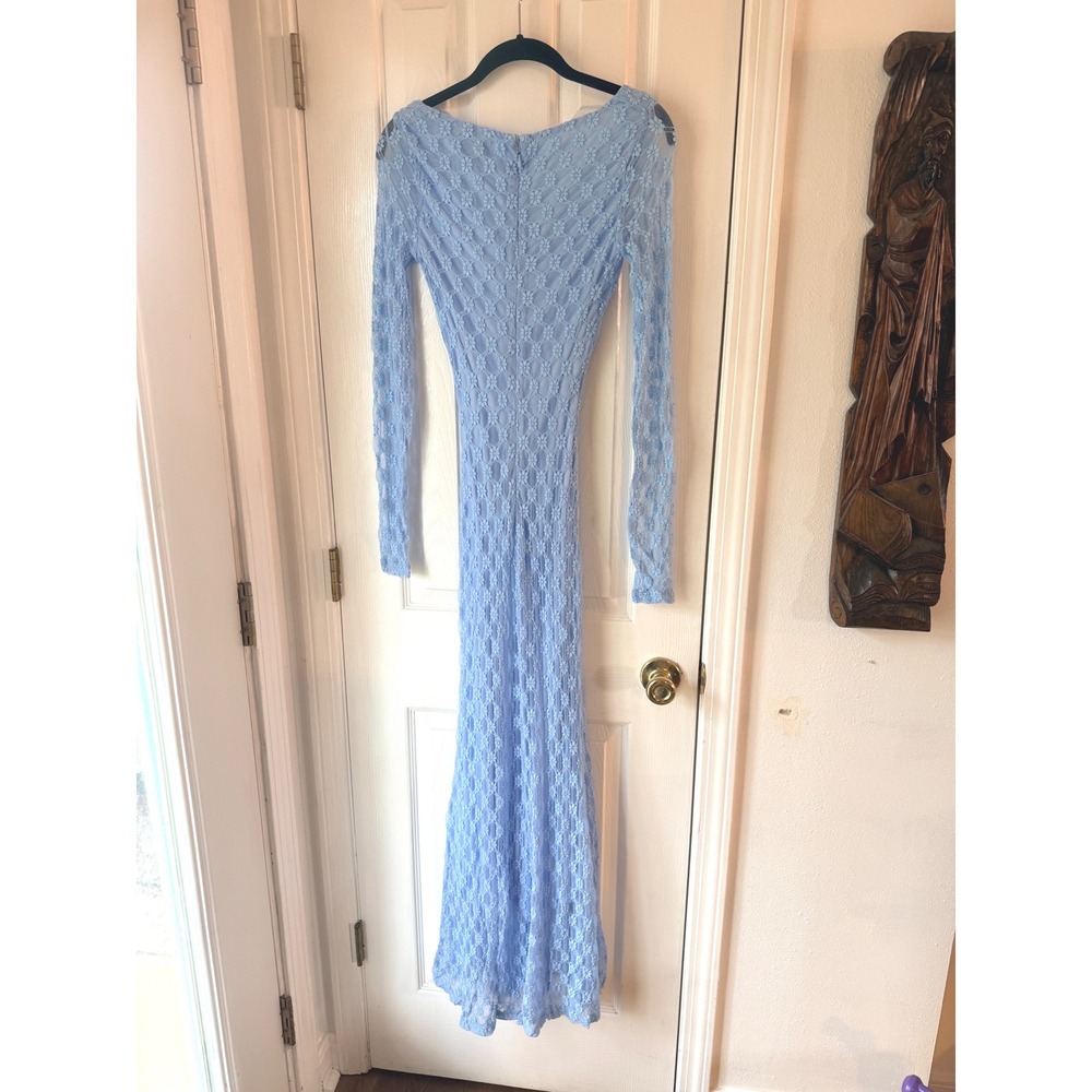 Bardot Adoni Lace Midi Dress Cornflower Blue Floral Scoop Neck NWT Size 2‎ XS - Picture 6 of 6